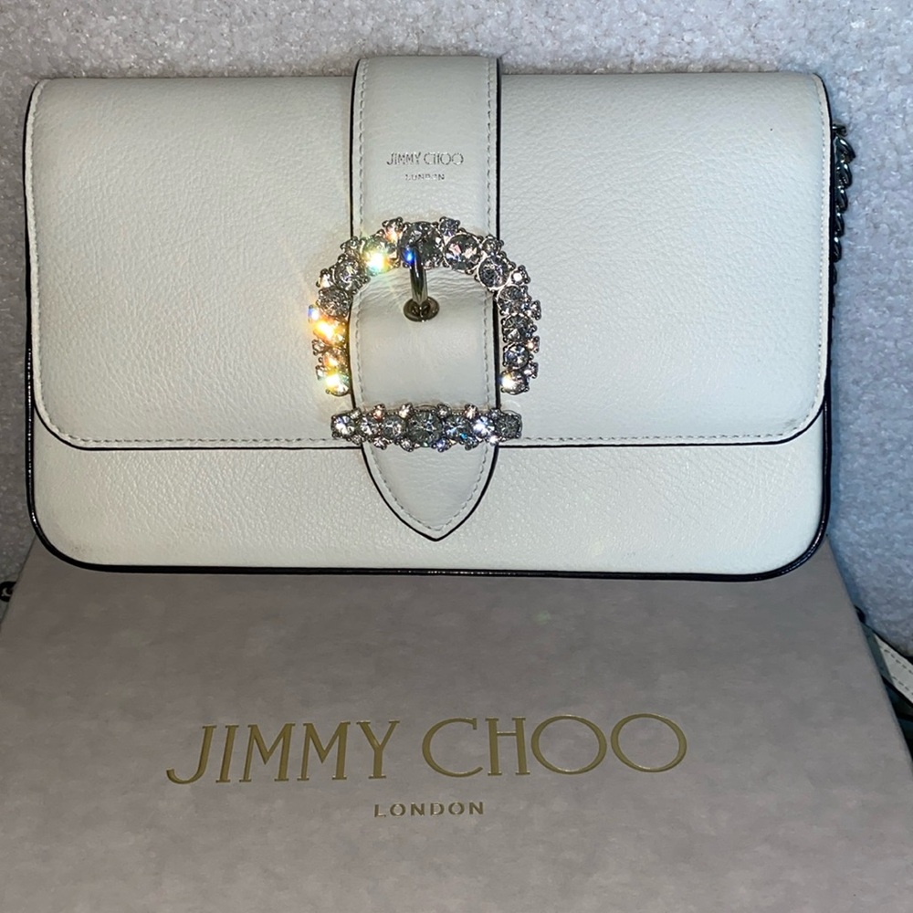 White Jimmy Choo Purse (crystals)